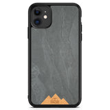 iPhone 11 White frame phone case  Mountain Stone