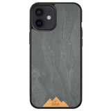 iPhone XS White frame phone case  Mountain Stone