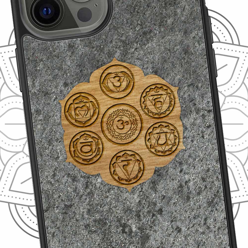 Chakra Yoga Symbols - Mountain Stone Phone Case / iPhone, Samsung ...