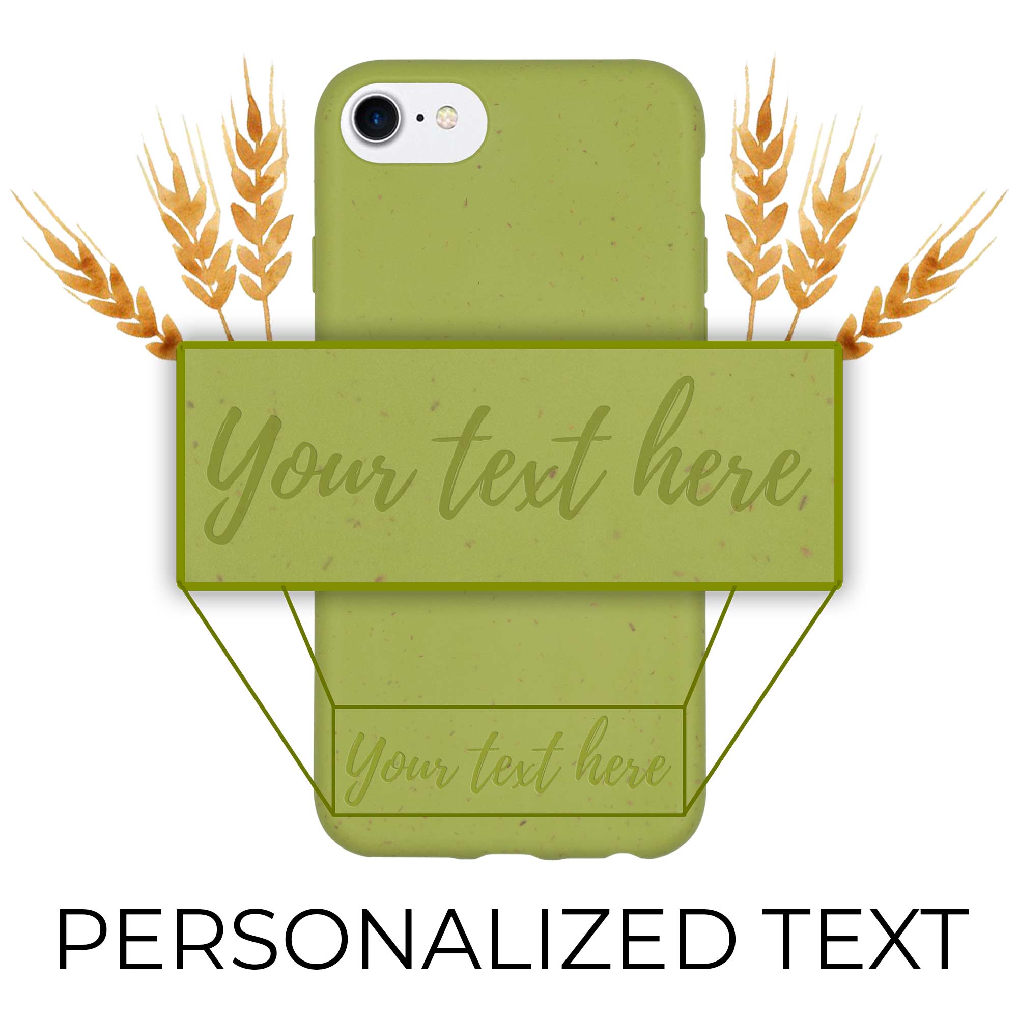 100% Biodegradable Personalized Apple Green Phone Case for iPhones / MMORE  – MMORE Cases
